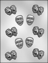 Theatrical Masks, Plastic Mold - 