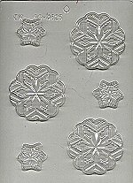 Lg and Sm Snowflakes, Plastic Mold - 
