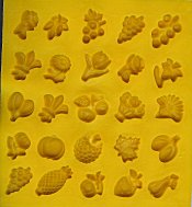 Fruits and Flowers Yellow Flexible Mold - 