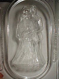 Bride and Groom Topper 2pc, Plastic Mold - 