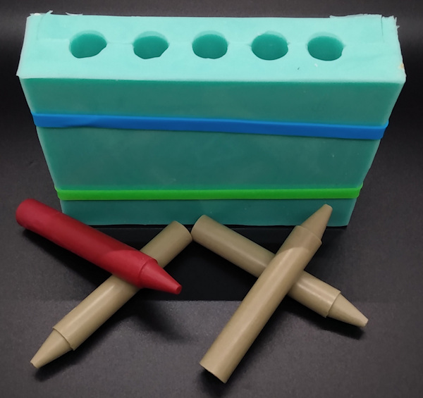 Crayons 5cav. 3.375in Silicone Mold - 