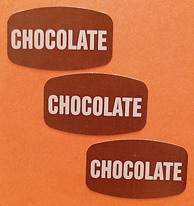 Chocolate Label, 100pk. - 