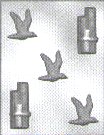 Seagulls with Harbor Posts, Plastic Mold - 