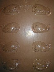 Cute Whale, Plastic Mold - 