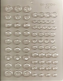 Button Assortment Plastic Mold - 