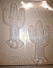 Lg Cactus, Plastic Mold - 