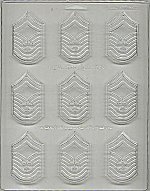 Cheif Master Sargent Chevron, Plastic Mold - 