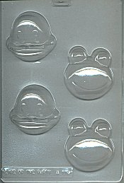 Frog and Duck Face Soap Mold - 