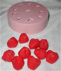 Sm WHOLE Strawberry Silicone Flexible Mold - 