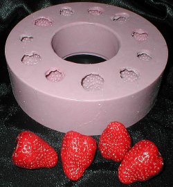 Med WHOLE Strawberry Silicone Flexible Mold - 