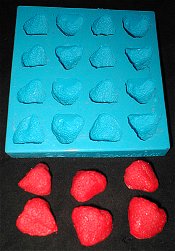 Sm Strawberry HALVES Silicone Flexible Mold - 