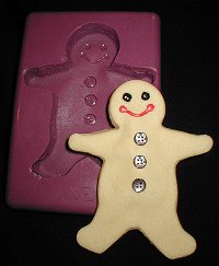 Lg Gingerbread Boy Silicone Mold - 