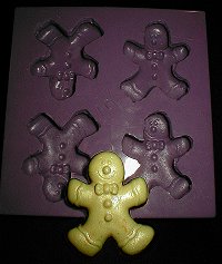 Mini Gingerbread Boy Silicone Mold - 