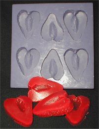 Jumbo Strawberry Slice Silicone Mold - 