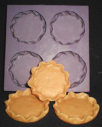 Jar Topper Crust - Plain Silicone Mold - 