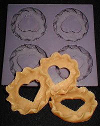 Jar Topper Crust - Heart Silicone Mold - 