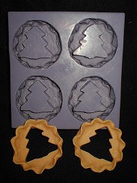 Jar Topper Crust - Pine Tree Silicone Mold - 