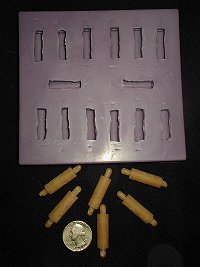 Mini Rolling Pins Silicone Mold - 