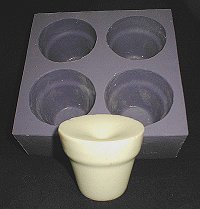 Flower Pot Votive Refill Silicone Mold - 