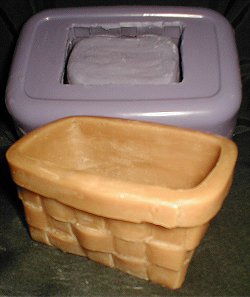 Small Rectangle Woven Basket Silicone Mold - 