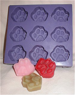 Tiny Kitty Cat Paw Prints, Silicone Mold - 