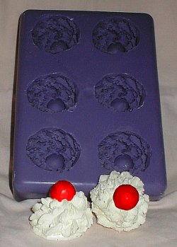 Whipped Dollop with Cherry Silicone Mold - 