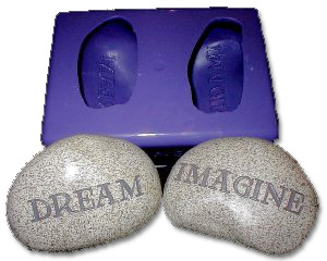 Large Sayings Rocks No.2, Silicone Mold - 