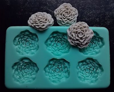 Small Open Rose Silicone Mold - 