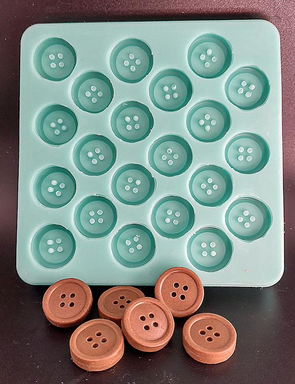 Standard Buttons Silicone Mold - 