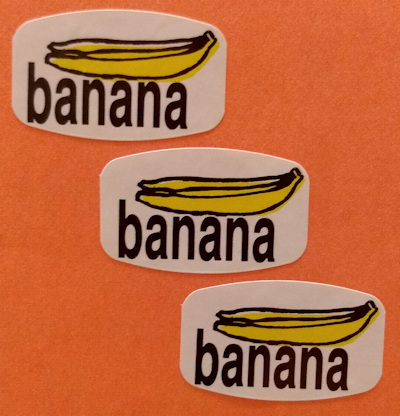 Banana Label, 100pk. - 